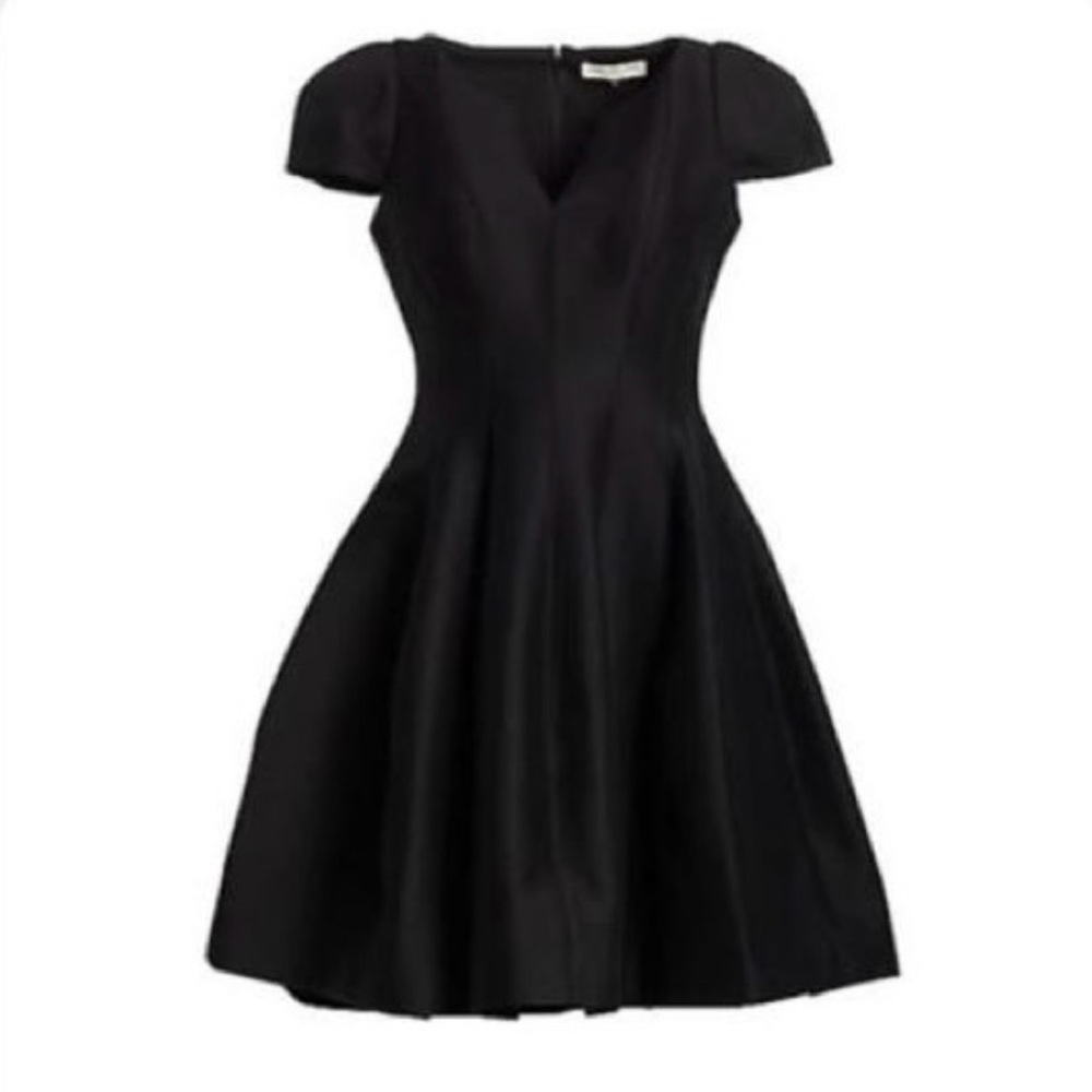 Halston Heritage Black Fit and Flare Mini Dress